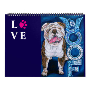 Calendário 2026 Dog Artist Series Calendar Colorido! Calendár