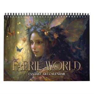 Calendário 2026 Faerie World 1 Fantasy Art Calendar