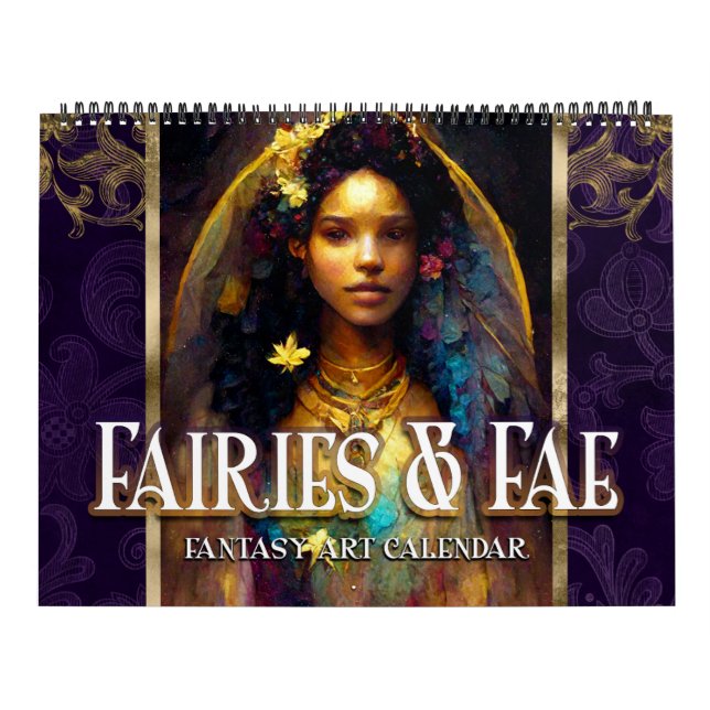 Calendário 2026 Fairies & Fae 5 Fantasy Art Calendar (Capa)