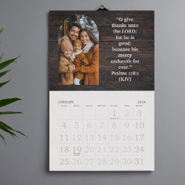 Calendário 2026 Family Blessings Photos Scripture Large