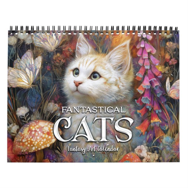 Calendário 2026 Fantastical Cats 5 Fantasy Art Calendar (Capa)