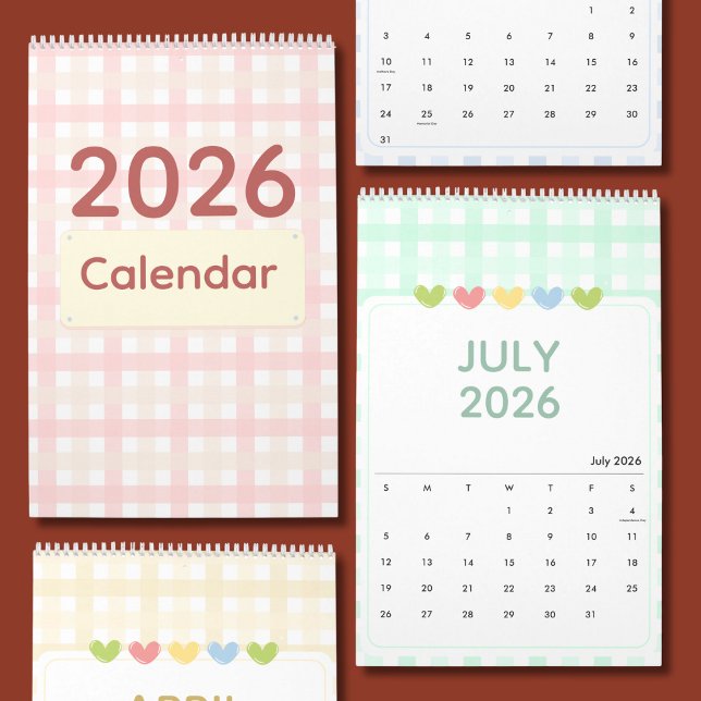 Calendário 2026 Fofo e Colorido (Criador carregado)