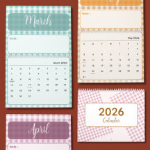 Calendário 2026 Fofo e Colorido
