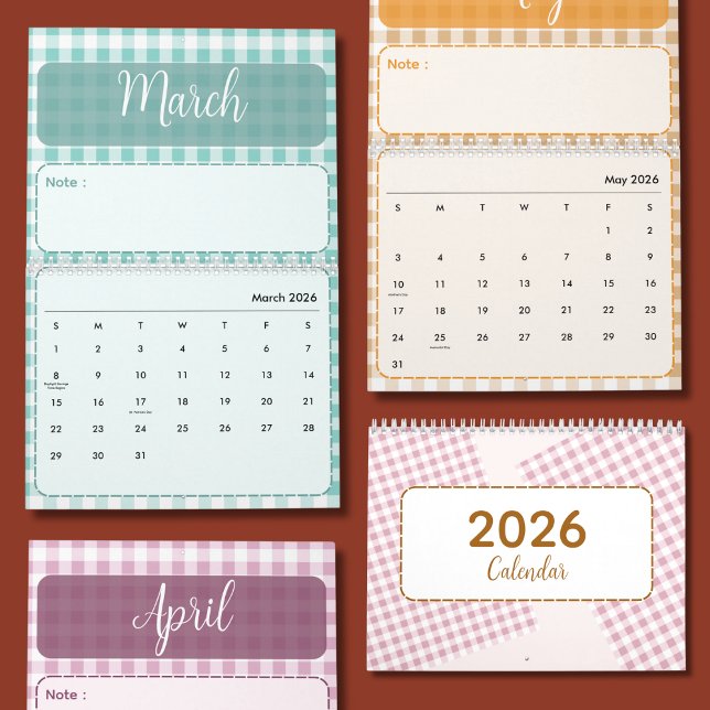 Calendário 2026 Fofo e Colorido (Criador carregado)
