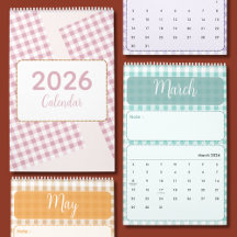 Calendário 2026 Fofo e Colorido