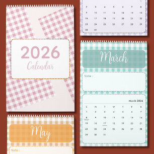 Calendário 2026 Fofo e Colorido