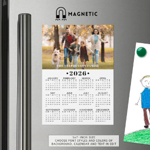Calendário 2026 Foto Magnético Personalizado