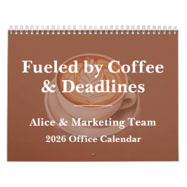 Calendário 2026 Funny Office Coffee Chaos