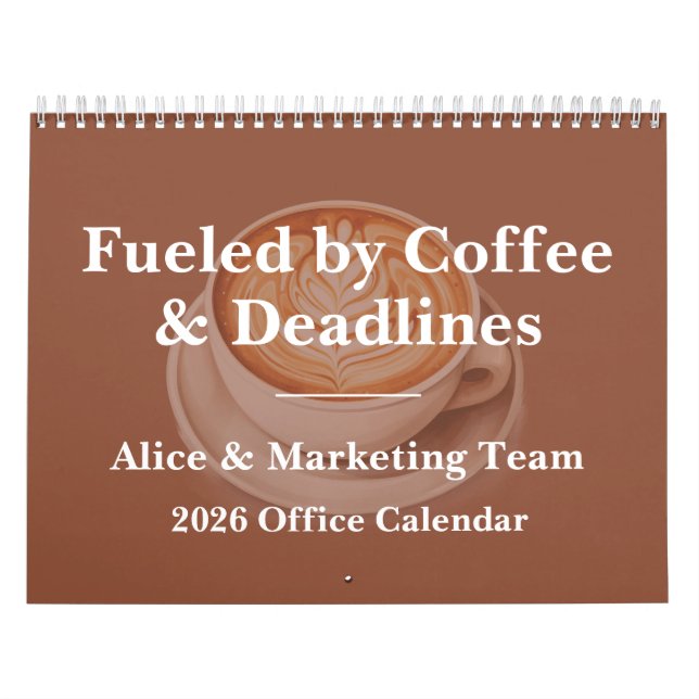 Calendário 2026 Funny Office Coffee Chaos (Capa)