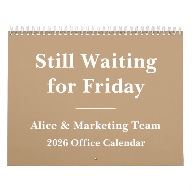 Calendário 2026 Funny Office Countdown to Weekend (Capa)