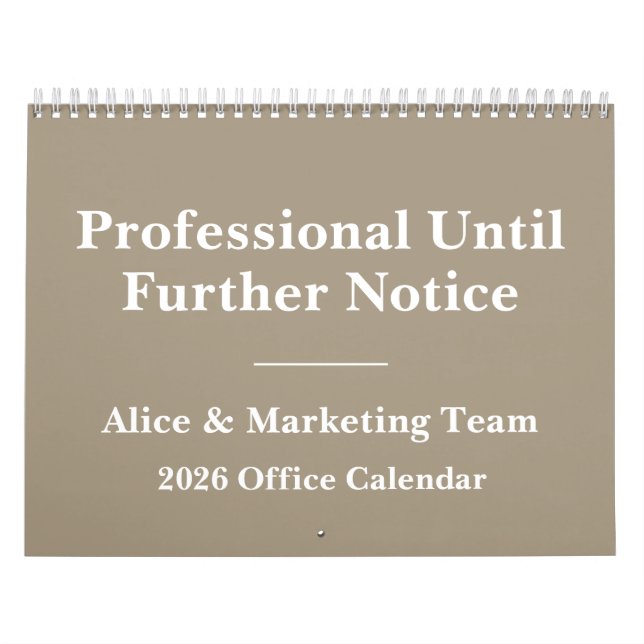 Calendário 2026 Funny Office Minimalist Humor (Capa)