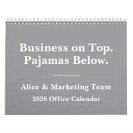 Calendário 2026 Funny Office Remote Work Humor