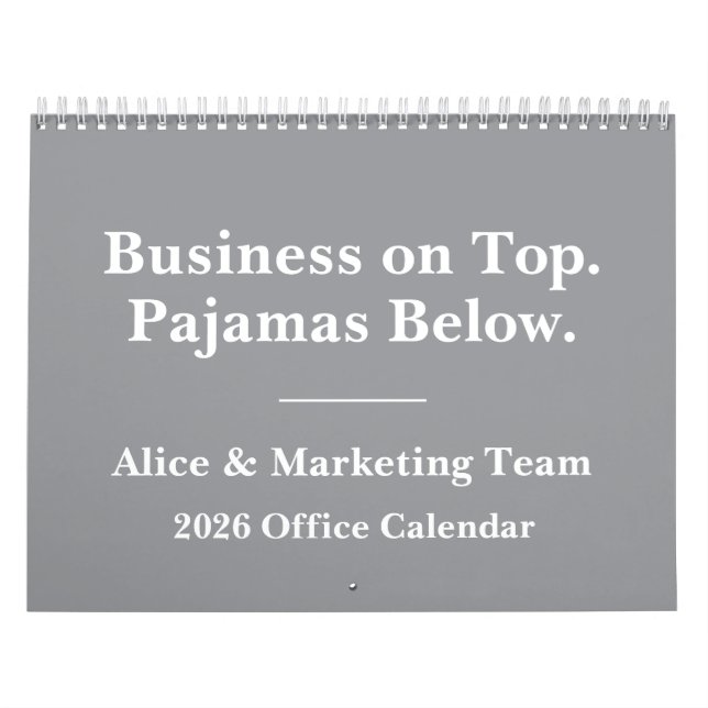 Calendário 2026 Funny Office Remote Work Humor (Capa)