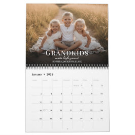 Calendário 2026 Grandkids Make Life Grand Custom Photo 