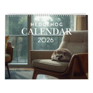 Calendário 2026 Hedgehog Wall Calendar | 12 Month