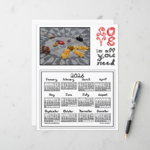 Calendário 2026 Imagine Paz Foto Amor Fonte de Tec