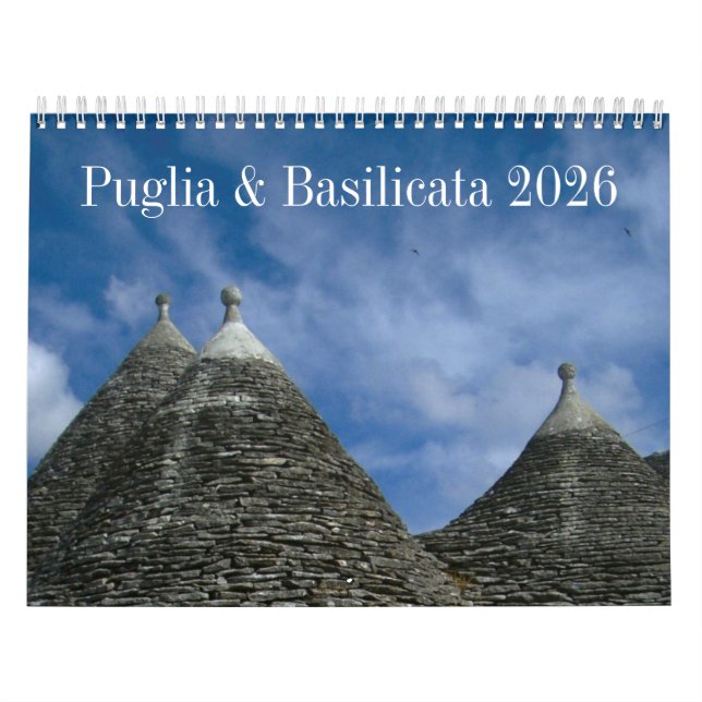 Calendário 2026 Italy calendar - Puglia & Basilicata - Medium (Capa)