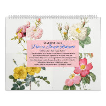 Calendário 2026 - Les Rosa - P.J. Redouté