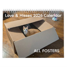 Calendário 2026 Love & Hisses Calendar - ALL FOSTERS