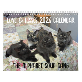 Calendário 2026 Love & Hisses Calendar - Alphabet Soup Gang