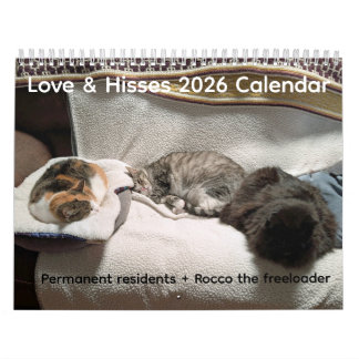 Calendário 2026 Love & Hisses Calendar - Permanent Residents
