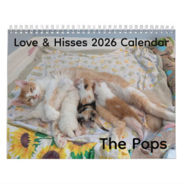 Calendário 2026 Love & Hisses Calendar - the Pops
