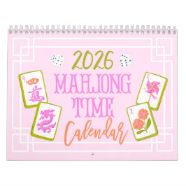Calendário 2026 Mahjong Time Wall Calendar