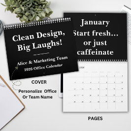 Calendário 2026 Minimalist Funny Office