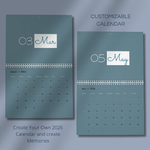 Calendário 2026 Moderno Simples Elegante