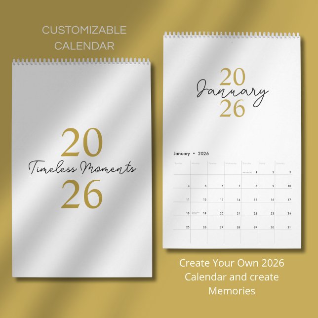 Calendário 2026 Moderno Simples Elegante (Criador carregado)