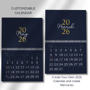 Calendário 2026 Moderno Simples Elegante