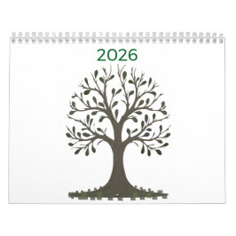 Calendário 2026 Monthly Wall Calendar - Seasonal Minimalist