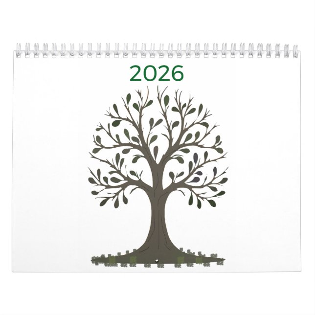 Calendário 2026 Monthly Wall Calendar - Seasonal Minimalist (Capa)