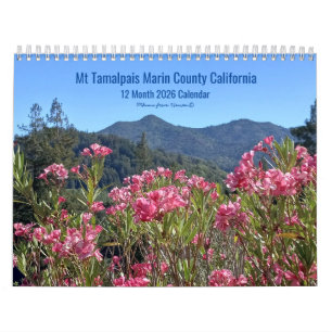 Calendário 2026 Mt Tamalpais Marin County CA