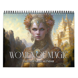 Calendário 2026 Mulheres De Magia 4 Fantasia Art Calendar