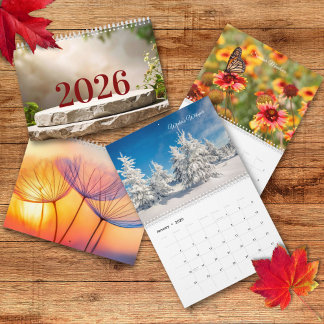 Calendário 2026 Nature Photography Wall Calendar