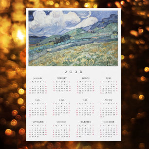 Calendário 2026 Paisagem França Vincent Van Gogh