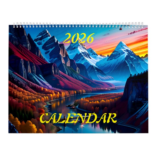 Calendário 2026 Paisagens Incríveis De Esplendor Duas (Capa)