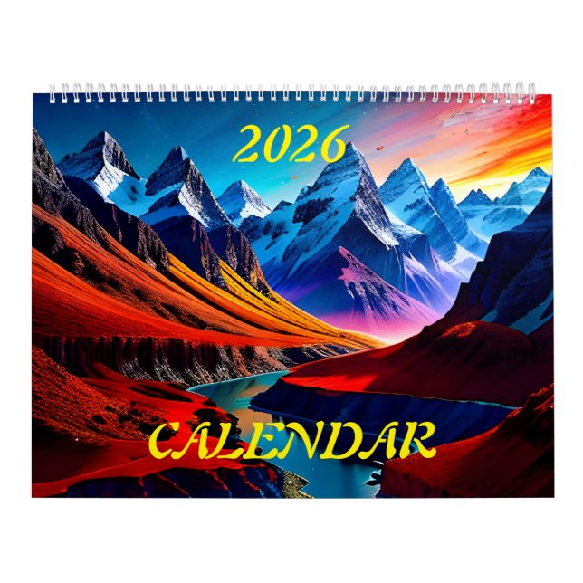 Calendário 2026 Paisagens Incríveis De Esplendor Três (Capa)