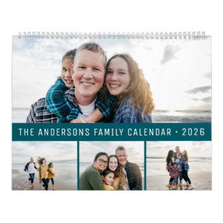 Calendário 2026 Personalizado Família Simples Minimalista