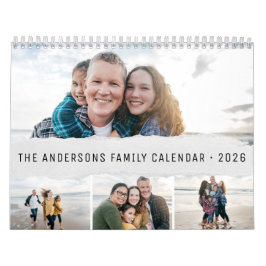 Calendário 2026 Personalized Family Simple Minimalist 