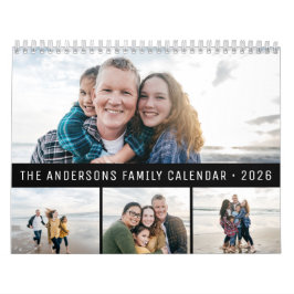 Calendário 2026 Personalized Family Simple Minimalist 