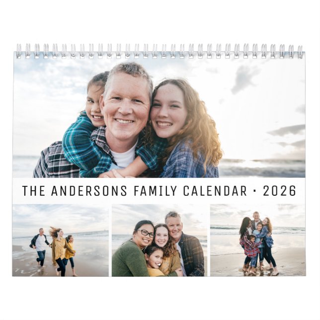 Calendário 2026 Personalized Family Simple Minimalist  (Capa)