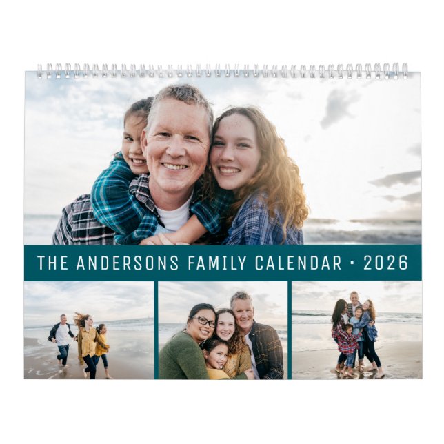 Calendário 2026 Personalized Family Simple Minimalist  (Capa)