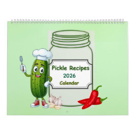 Calendário 2026 Pickle Calendar with Recipes