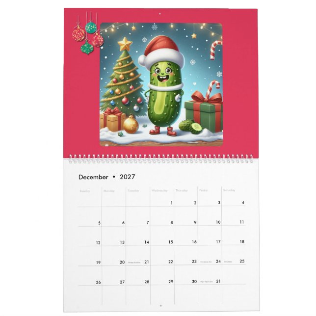 Calendário 2026 Pickle Character Themed  (Dez 2027)