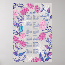 Calendário 2026 Poster Planta de Cera