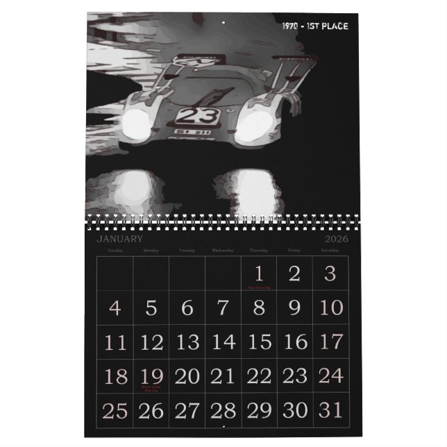 CALENDÁRIO 2026 RACING CALENDAR (Jan 2026)