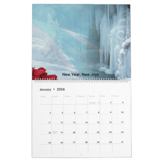Calendário 2026 Scenic Seasons Monthly Wall Calendar