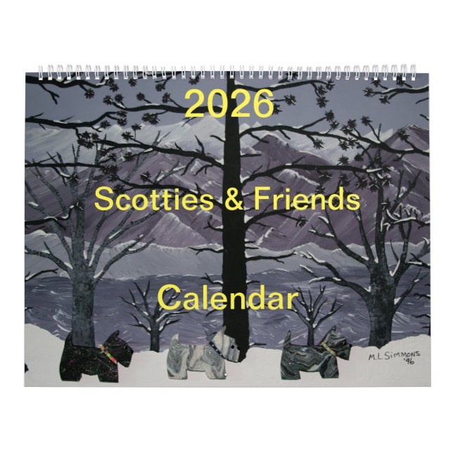Calendário 2026 Scotties and Friends (Capa)